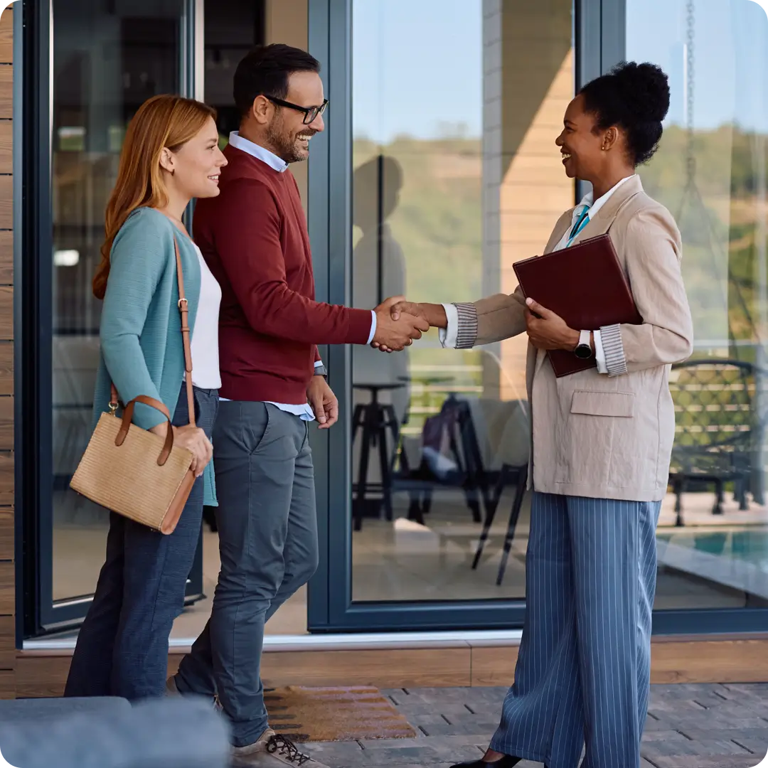 Renters meeting with their landlord